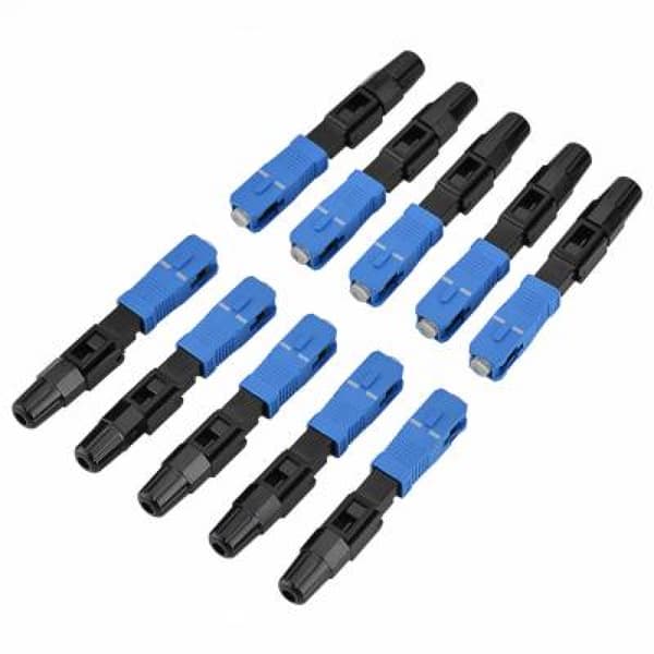 10 stk SC/UPC optisk fiber hurtigstik, single-mode hurtigadapter