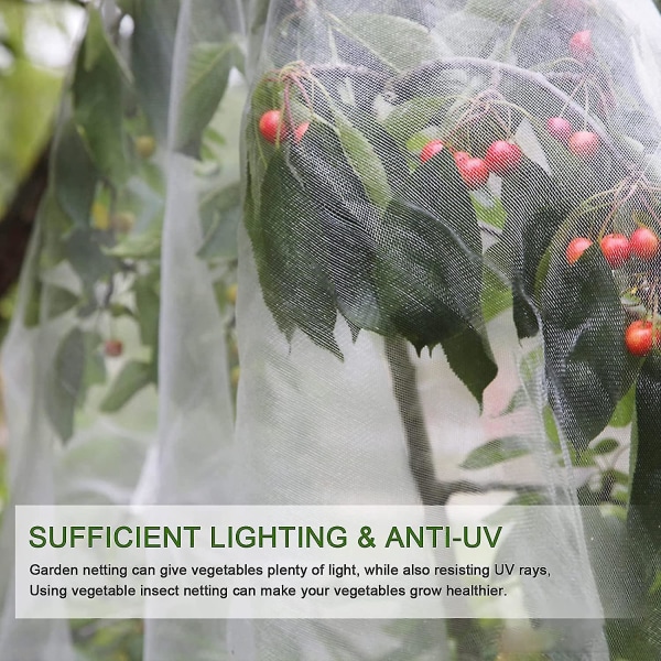 Puutarha hyönteisverkko hieno mesh, 3x5m kasvissuojaverkko kasvien hedelmien suojaamiseen tuholaisilta 2,5*10m 2.5*10m