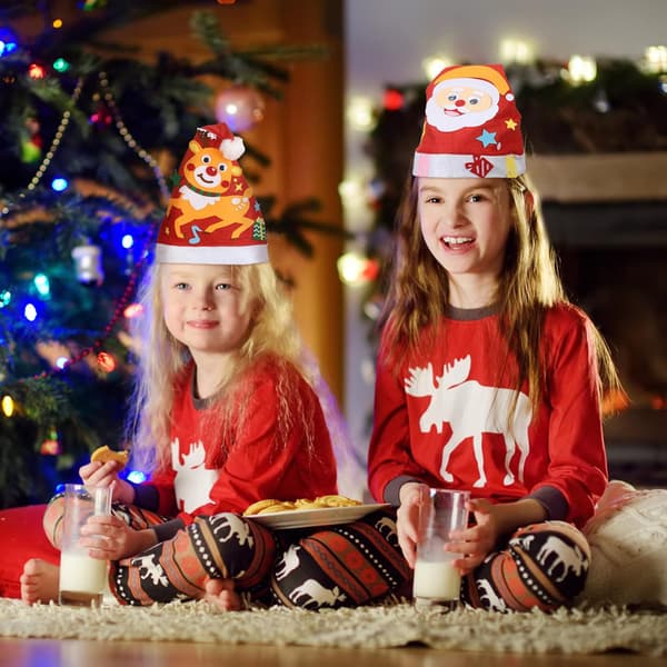 6 stk DIY filt julehatte til børn jul personlig