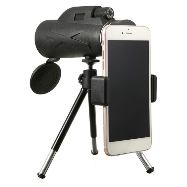 80*100 HD monokulært teleskop for voksne med smarttelefonadapter Stativ håndstropp, lett høyeffekts prisme og linsemonokulær for fugletitting C