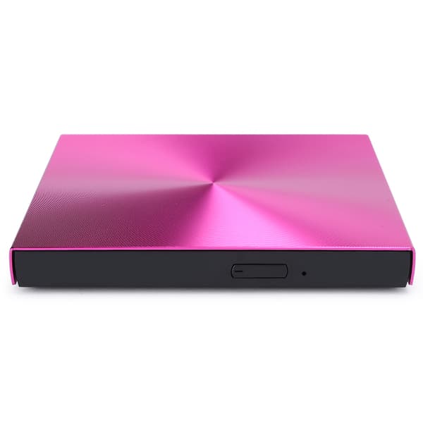 DVD CD Burner USB 3.0 External Burner Reader Player Recorder for Laptop - Rose Red