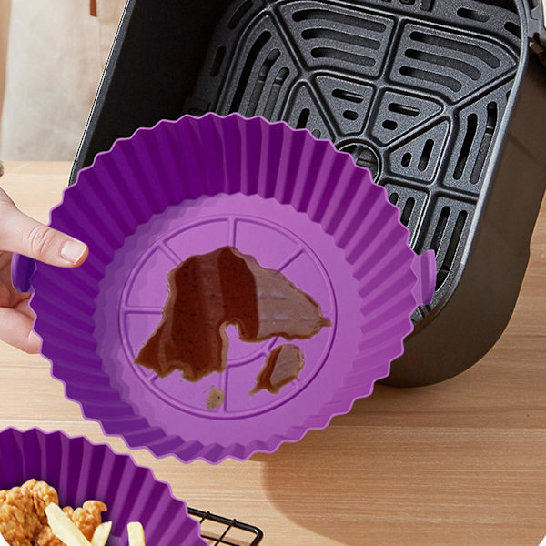 4 stk. Airfryer Silikon Pot Airfryer Tilbehør Airfryer Silikonforinger Kurv Køkken Genanvendelig