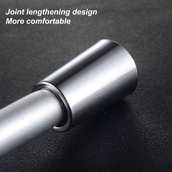 Dusch slang - 2m PVC Dusch slang Ersättning, Anti-knyck och Anti-vrid, Krom