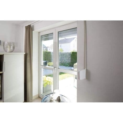 3-piece roller blind strap winder, 145 mm screw hole spacing, mini system, with included 14 mm x 5 m strap, white