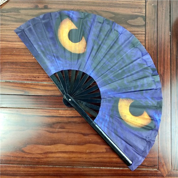 Stor Galaxy Folding Fan, Kinesisk/Japansk Folding Nylon-Cloth Hand Fan, Hand Folding Vifter for kvinner/menn, Hand Fan Festival Gift Fan Craft Fan Foldin