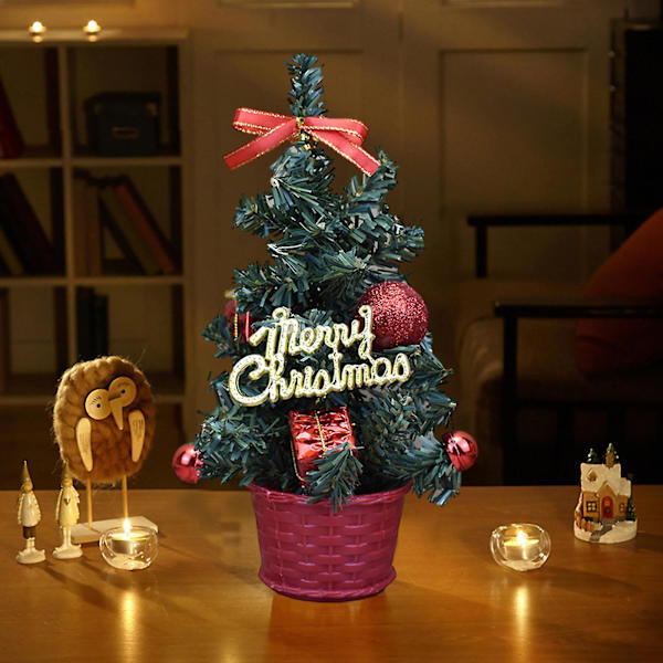 Mini Kunstig Juletre Juleborddekorasjon Tresett Bordjuletrær, For Jul