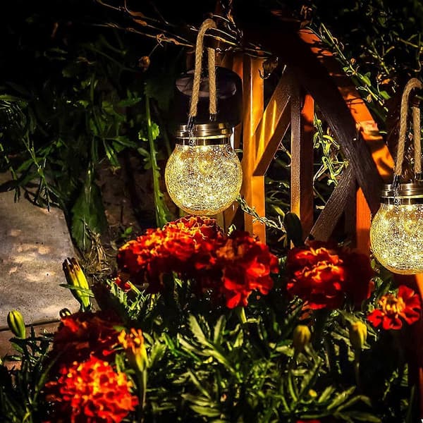 Solar Crackle Lantern Light for Christmas Decoration for Wish Lamp