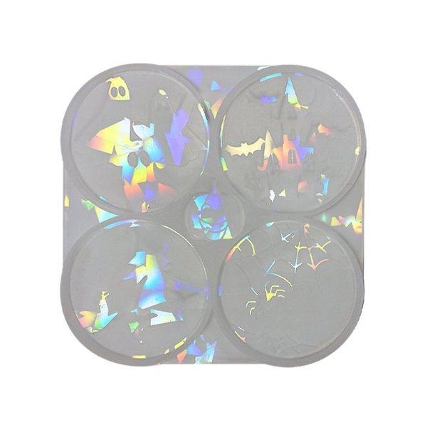 Transparent Resin Form Halloween Tema Kombination Kop Kopper Bakke Tallerken Måtte Epoxy Silikon Form Transparent