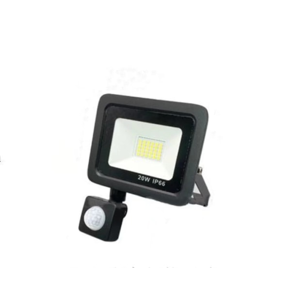 Udendørs LED-projektører, udendørs gadelamper, LED-projektører med bevægelsessensor (konstant strømforbindelse, uden stik) (20W)