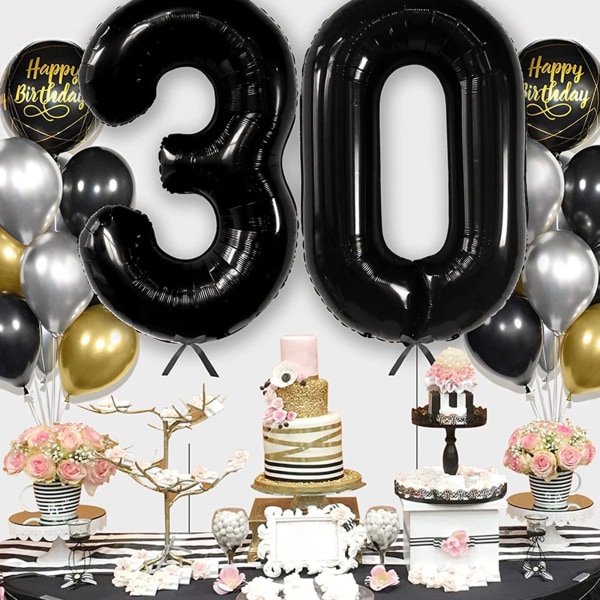 Aluminiumfolie 40 tums helium digitala dekorationer för baby shower födelsedagsfolieballonger （0）