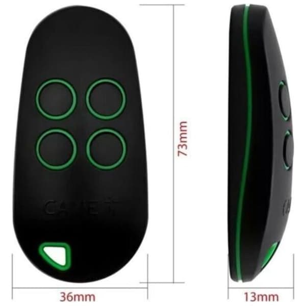 TOPD4FRN 806TS-0330 4-channel fixed code handheld transmitter, frequency 433.92 MHz and 868.35 MHz