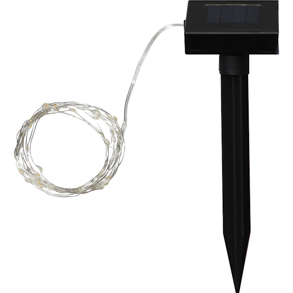 4m 40 LED-strängar Solcellsdrivna Utomhus Mikro LED-Fairy Lights Tråd, Kalla Vit, Varma Vit, Färgglada Dekorationer För Terrass, Trädgård, Sovrum, Jul