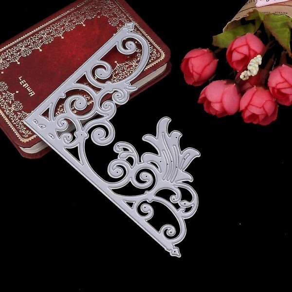 Blomsterram Kulstål Skære Stencil Skabelon Scrapbog Album Håndværkskort (LG)