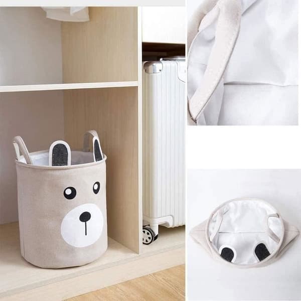 Laundry Basket - Kids - Bear - Foldable - Waterproof - 33x30cm