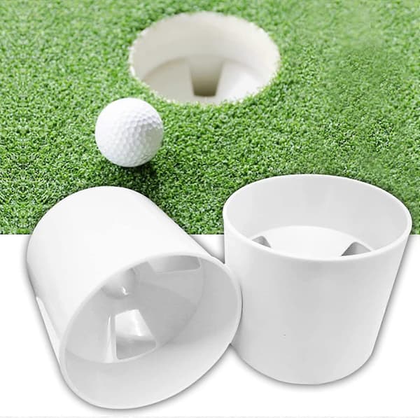 Golf Hole Cups Putting Green Training Low Friction Value 2 Pcs, Golf Training Cup