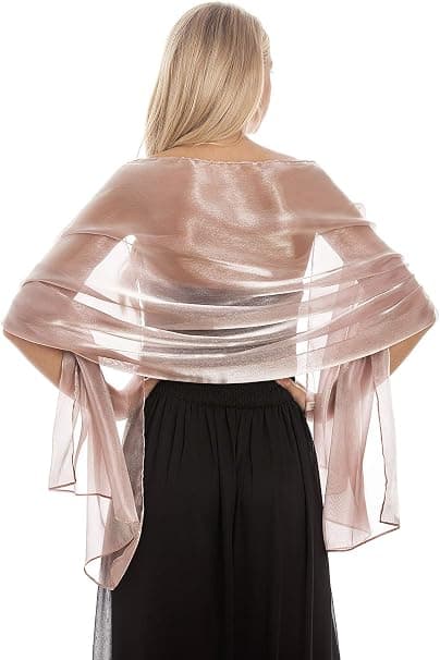 Elegant Stola Sjal til Bryllupper Brudepiger Gallafester (kameo)-FM-
