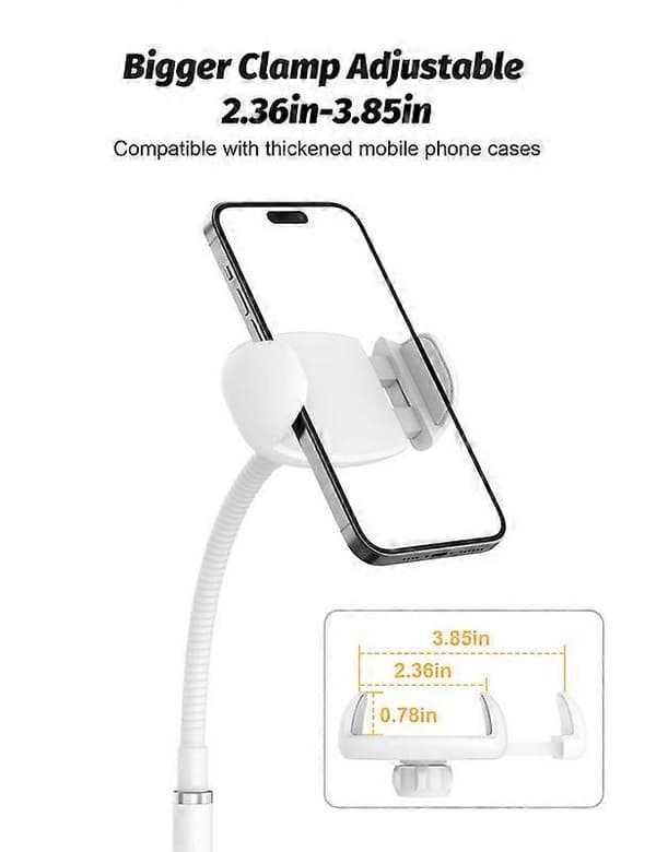 Adjustable Height and Angle Phone Stand with Gooseneck
