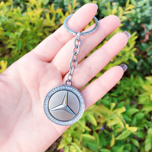 Benz nøglering bil logo nøglering diamant tilbehør egnet til