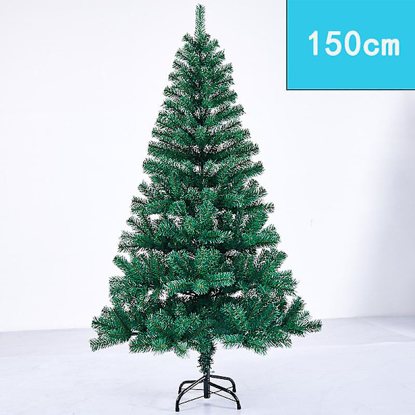 Juldekorationer Krypterad Flamskyddad Simulerad PVC Mini Vanlig Julgran Juldekoration 150cm