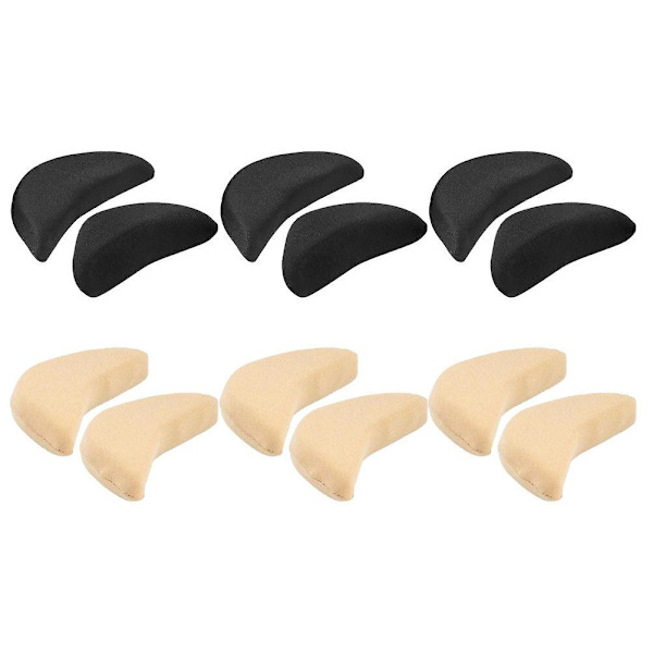6 paria Kengän Kärkiosan Täyte Sieni Kenkäpehmusteet Sieni Etujalan Pehmusteet Uudelleenkäytettävä Kengän Täyte Sekalainen Väri 7x3,5cm