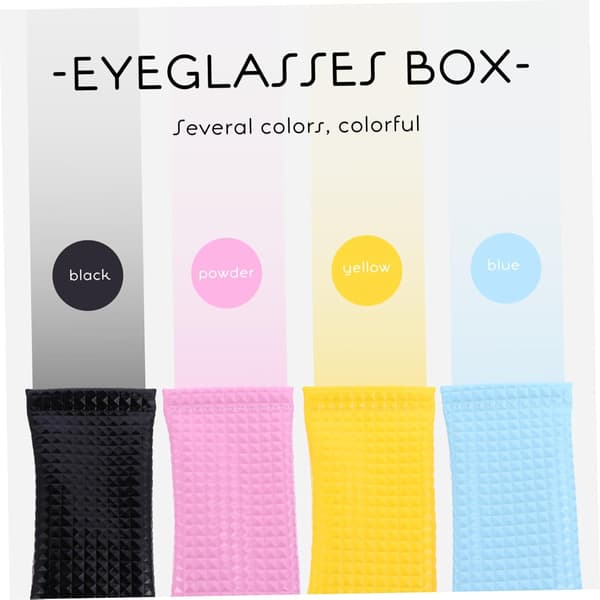 4pcs Sunglasses Case Glasses Pouch Drawstring Water-Resistant and Stylish Random Color