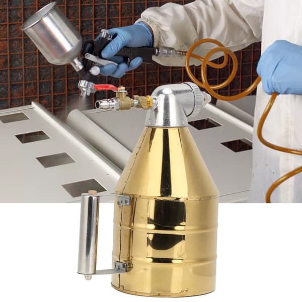 Copper Powder Paint Gun Gravity Feed Paint Sprayer with 2 Nozzles for Wall (Non-Adjustable)