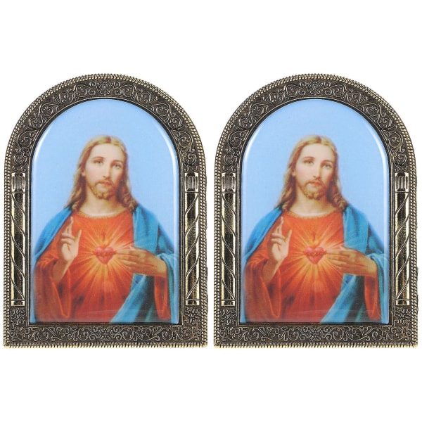 2 st Kristallbildprydnader Romersk Kolonn Präglad Båge Legering Kristallprydnader 9x6,5cm