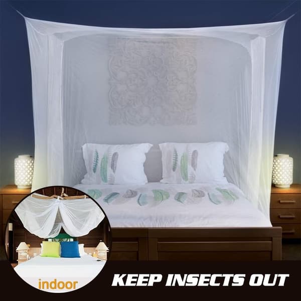 Mosquito net for a 200x200x220 cm bed, double bed mosquito net, rectangular mosquito net, fine and durable mesh - for home and camping