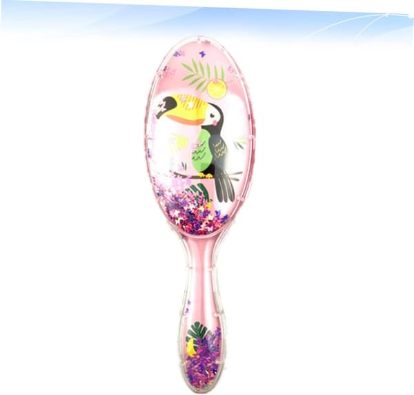 Oval Shimmer Detangling Comb Krøllet Hår Kam Statisk Massage Hår til Piger Styling til Daglig Brug