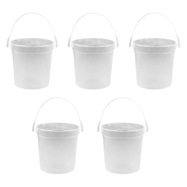 5 kpl Meikkisiveltimen Säilytysastia Rantavarasto Muovihiekkalaatikko Välipalatarjotin Pail Bucket Party F
