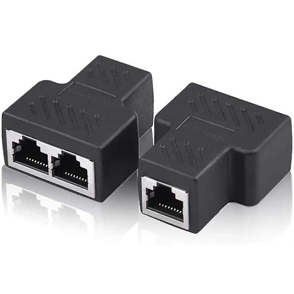 Telefonjack Splitter, RJ11 1 Hun Til 2 Hun Telefonlinjesplitter