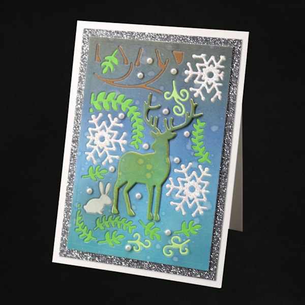 Julehjort Tal Metal Skære Stencil Skabelon Scrapbooking DIY Fotoalbum Stempler Papir Kort Prægning