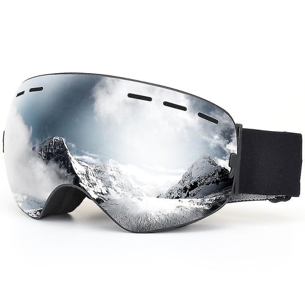 Snowboard Skibriller Til Mænd Kvinder Ungdom, 100 % Uv400 beskyttelse Anti-dug over briller Vinter snebriller med aftagelig sfærisk linse