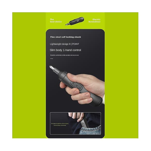 Electric Screwdriver Rechargeable Multifunctional Cordless Electric Screwdriver Automatic Electric Screwdriver - One Set