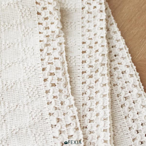 1 pc Boho Macrame Table Runner with Tassels 183 cm Long Cream Table Runner for Farmhouse Home Decor Table Runner for