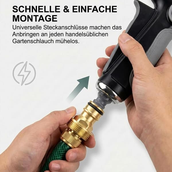 Power Jet Högtryckspistol, Justerbart Vattenflöde med TurboWasher Munstycke för Trädgårdsslang, Högtrycksmunstycke för Trädgårdsslang (1 Styck)-FF-