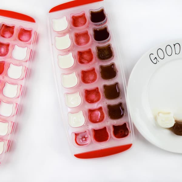 Cat Ice Tray, Red Silicone Mold, Easy Release Cocktail Ice Maker, BPA-Free, 2-Pack