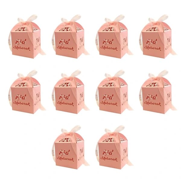 10 stk Eid Mubarak Godteriboks ROSA