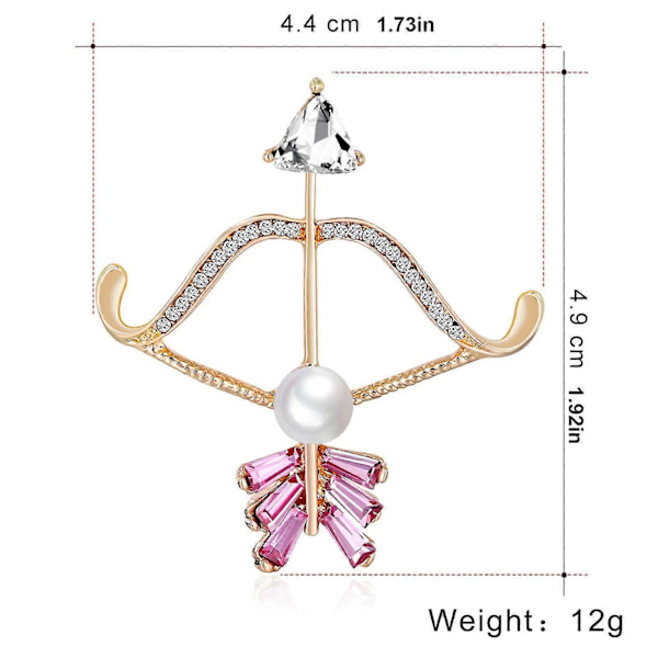 Creative Piercing Heart Pearl Brooch Overcoat Accessory Lovely Gift