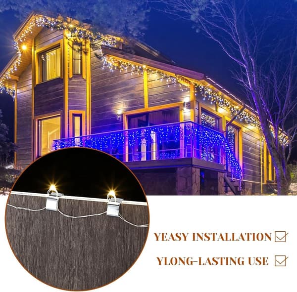 50 pcs - Christmas Light Gutter Hooks - String Light Clips - Christmas Light Clips
