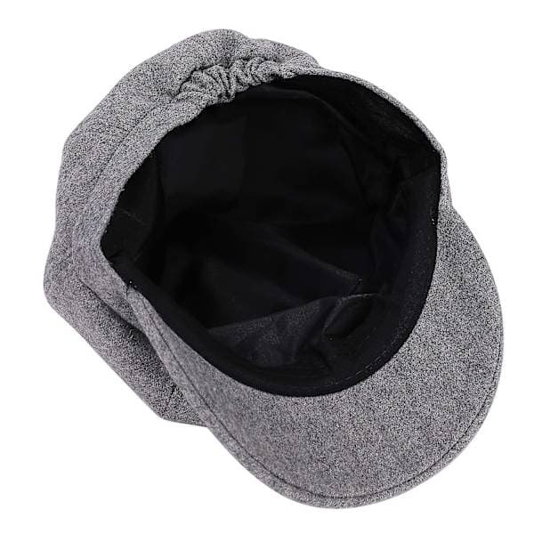 Baker Boy Hatt for Kvinner Jenter Basker Franske Luer 8-Panel Varm Ull Newsboy Hatt Grå
