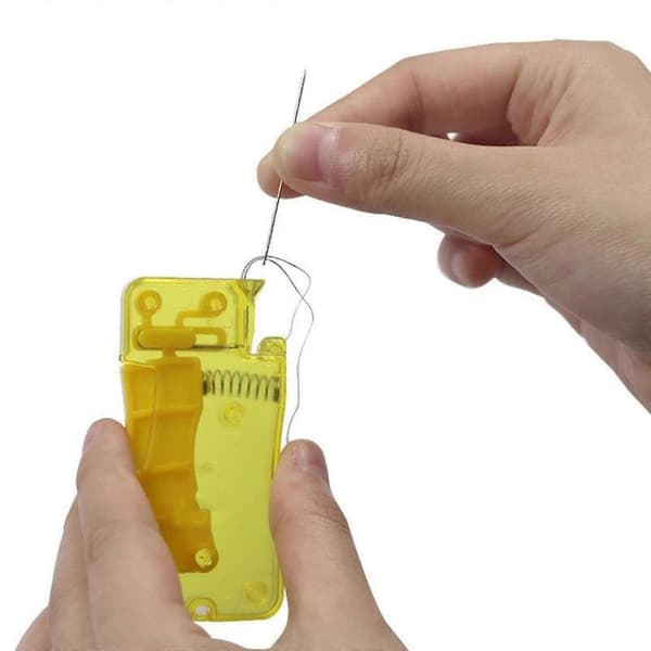 Automatic Needle Threader - Hand Sewing Tool, Easy Threader for Embroidery Thread, for Machine and Hand Sewing, Perfect for Beginners and Seniors