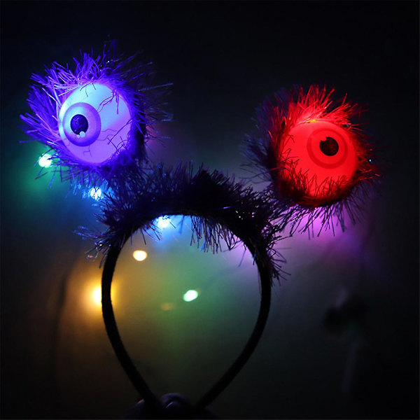 Kostymtillbehör Fotobås LED-Hårband Perfekt för Halloween-temafest Svart