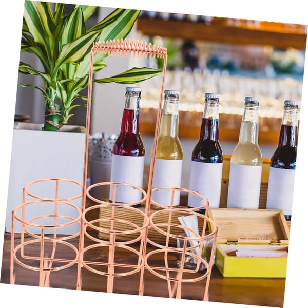 Six Beer Cans at a Time Portable Wine Basket Iron Wire Wine Storage Rack