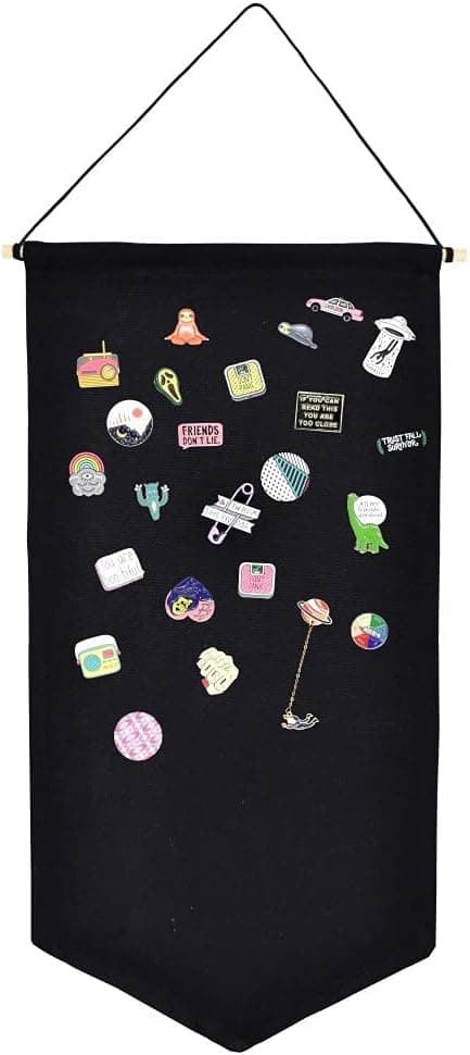 1 pc Black Enamel Canvas Wall Mounted Display Stand for Brooches