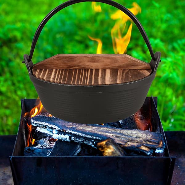 Støbejernsgryde til camping, traditionelt japansk design, kogegrej