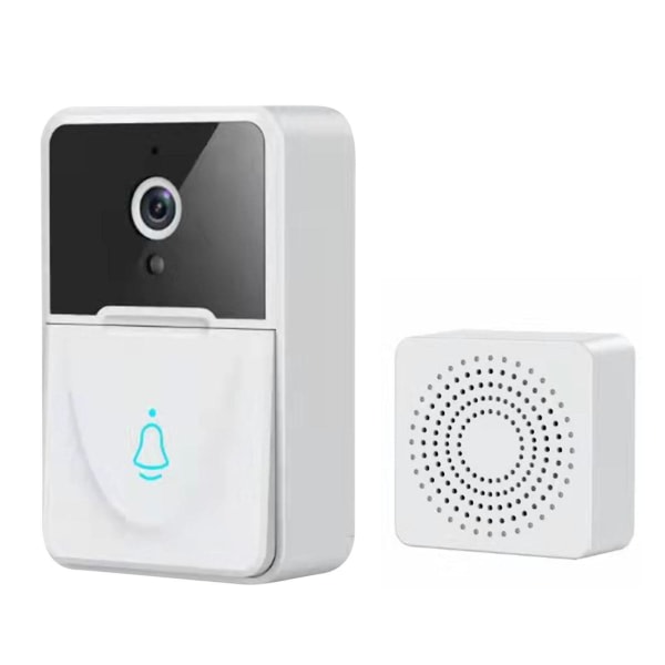 Universal Smart Home Video Dørklokke Wifi Kamera Trådløs Dørklokke Call Intercom Video Automatisk Indu White