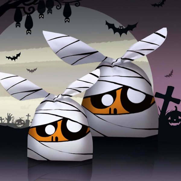 Halloween-muovipusseja, herkkupusseja, temppu-tai-herkku-juhlatarvikkeita, muovipusseja, yöpetoja