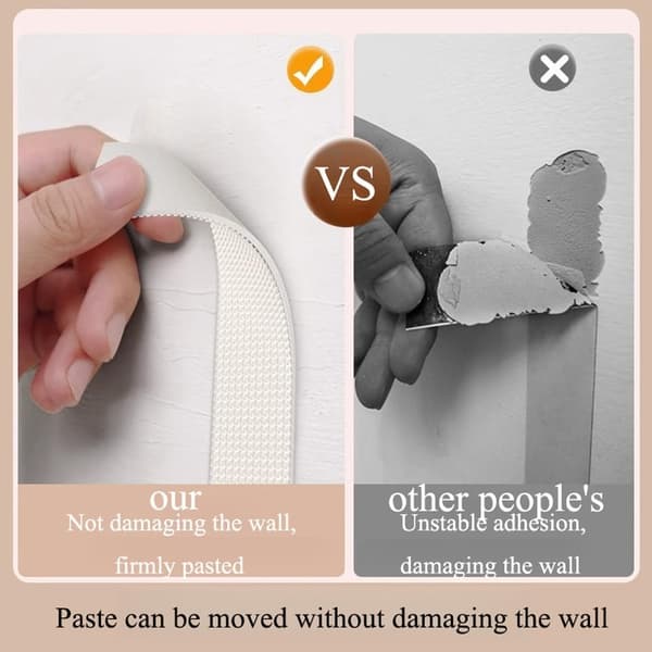 Felt Notice Board with Secure Removable Adhesive Tabs, Cork Board Alternative for Home Office, Classroom Decor, Foldable Vision Board