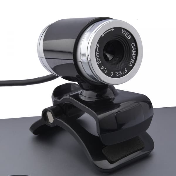 Black+Silver HD USB Clip-on Webcam 360 Degrees 12 Megapixel with M